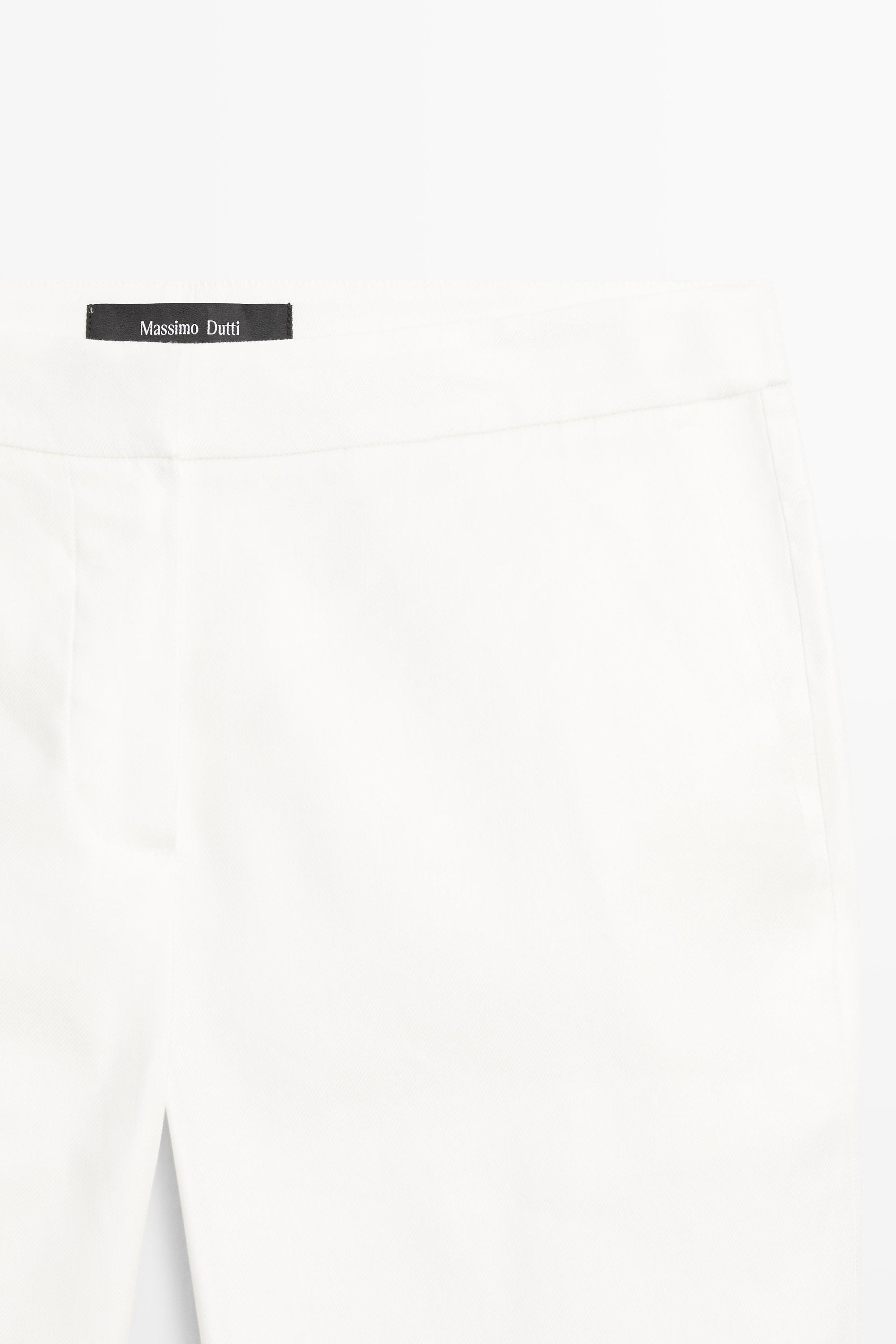 Pantalon kick flare en lin